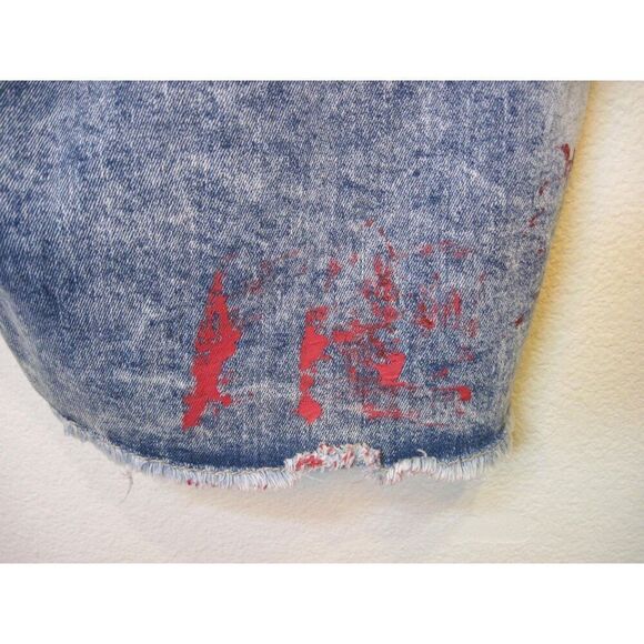 Jordan Craig‎ Legacy Edition Mens Distressed Denim Shorts Red Splatter size 44 - Picture 8 of 13